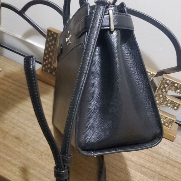 Kate Spade New York Staci Medium Black Leather Satchel Bag - Picture 6 of 12